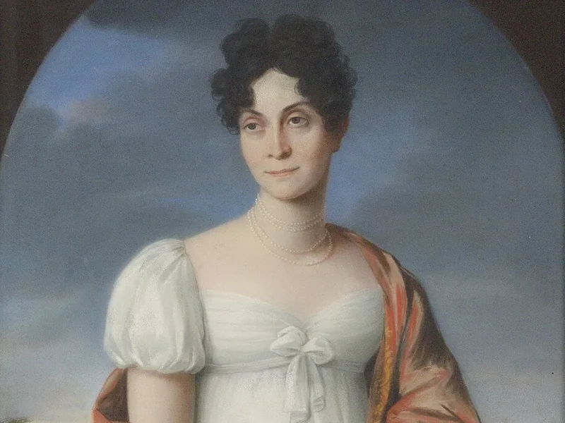 1757-Johann Heinrich Schröder - Ritratto della principessa Charlotte di Meclemburgo, duchessa di Sassonia - Hildburghausen - Altenburg, in abito